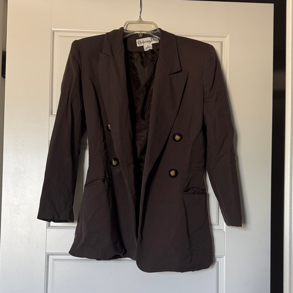 Dior Women's Elegant Brown Suit Jacket